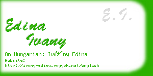 edina ivany business card